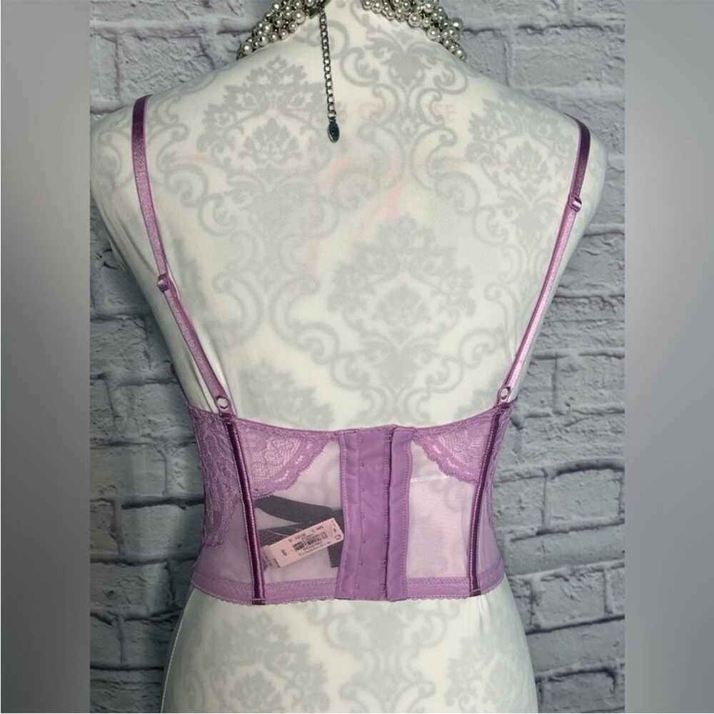 Victoria’s Secret rose embroidered push up bra top new size 32 D purple - Picture 6 of 12